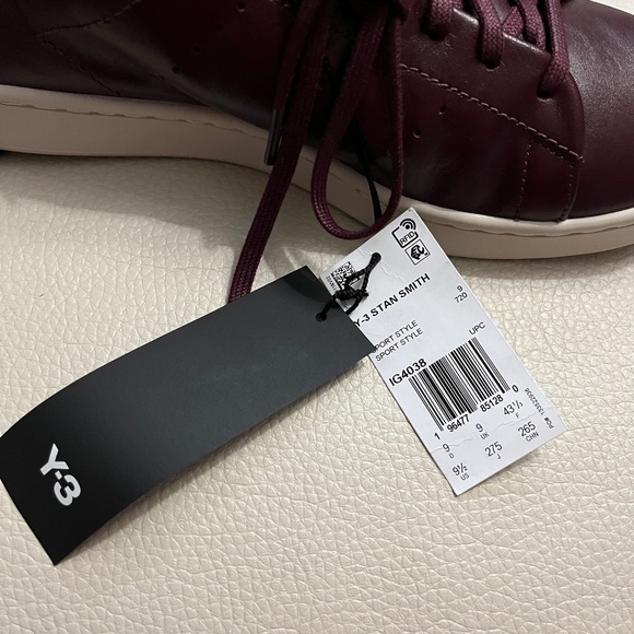 NWB - Adidas Stan Smith x Y-3 Men’s Leather Premium Sneaker - US 9.5/EU 43 1/3 - Picture 12 of 16